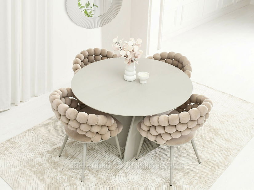 Jedálenská stolička Logico (béžová + sivá)