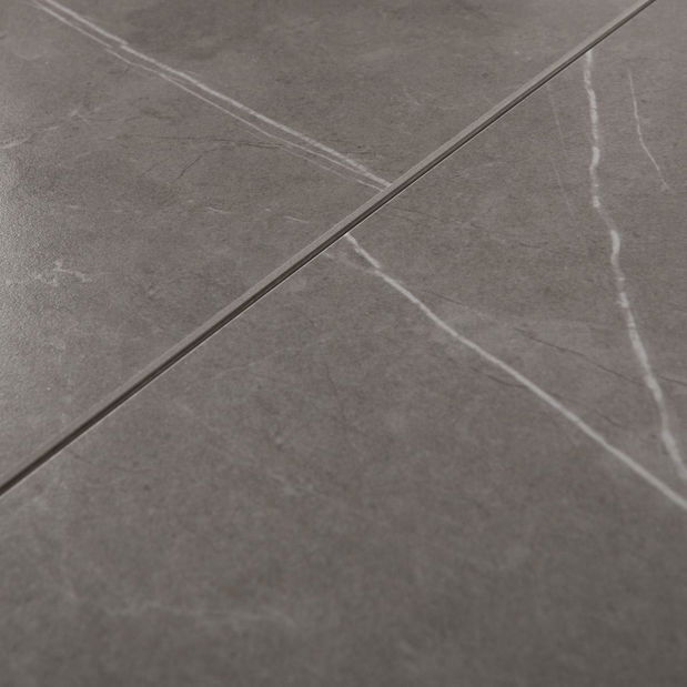 Masă sufragerie extensibilă Hildebranda (gri marmură) (pentru 4-6 persoane)