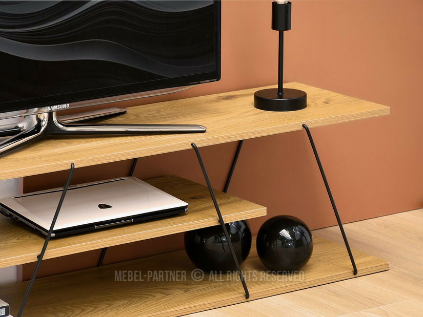 Măsuță TV/Dulap Haika (stejar + negru)