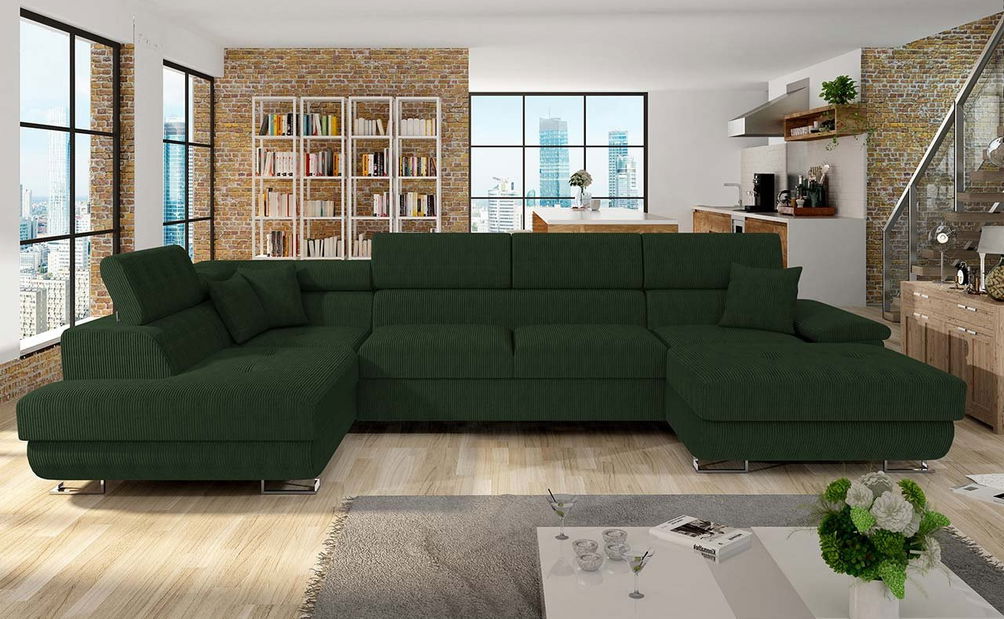 Kutna garnitura U Alphard (tamnozelena)