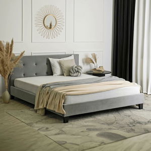 Manželská posteľ 160 cm Baviera (sivá) (s roštom)