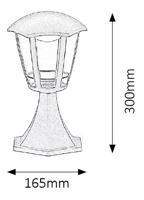 Vonkajšie svietidlo Sorrento 8127 (matná čierna )