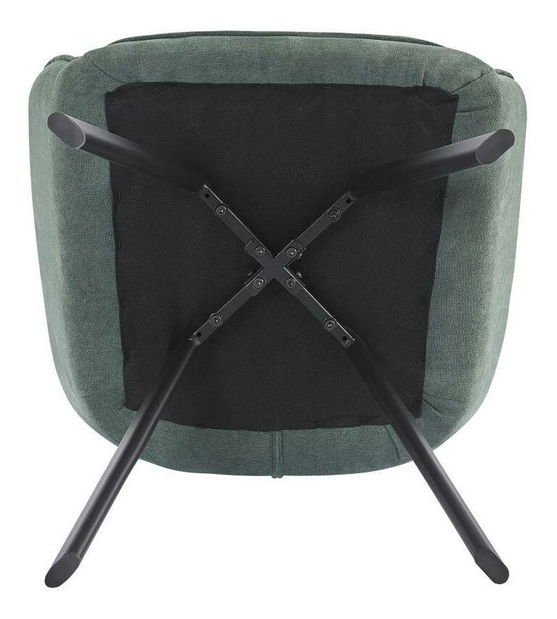 Dizajnerska fotelja Petena (zelena + crna) 