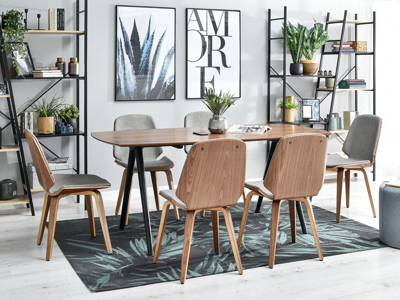 Stolička Vincez (sivá + orech)