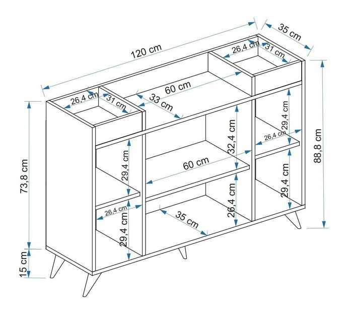 Skrinka Sipode (sivá + biela)