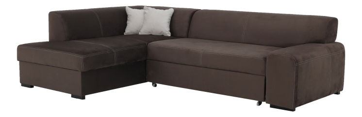 Rohová sedačka Mirafer (hnedá) (L)