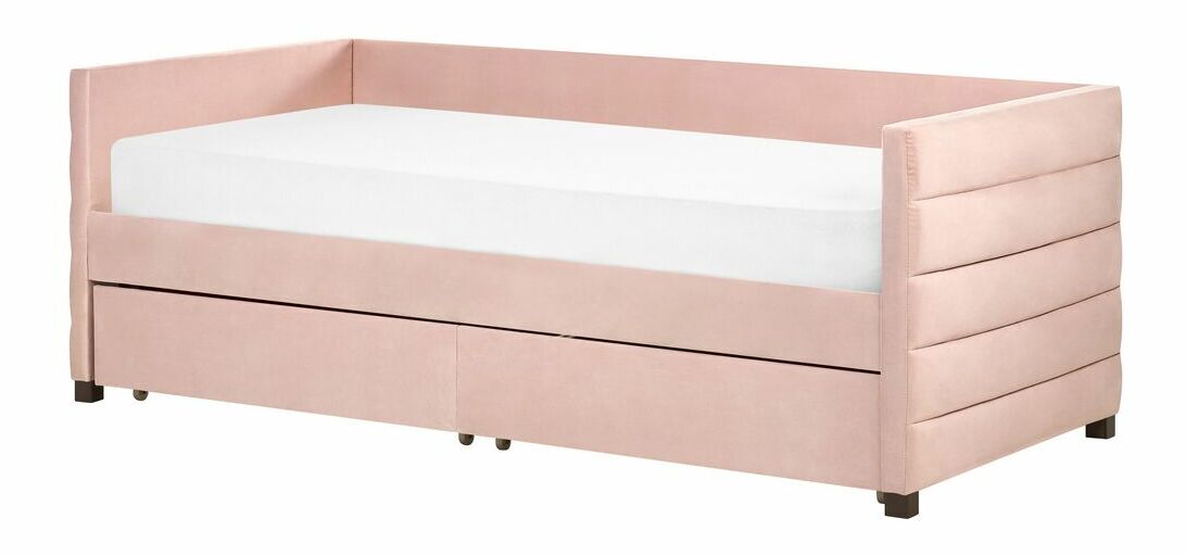 Pat de o persoană 200 x 90 cm Marza (roz)