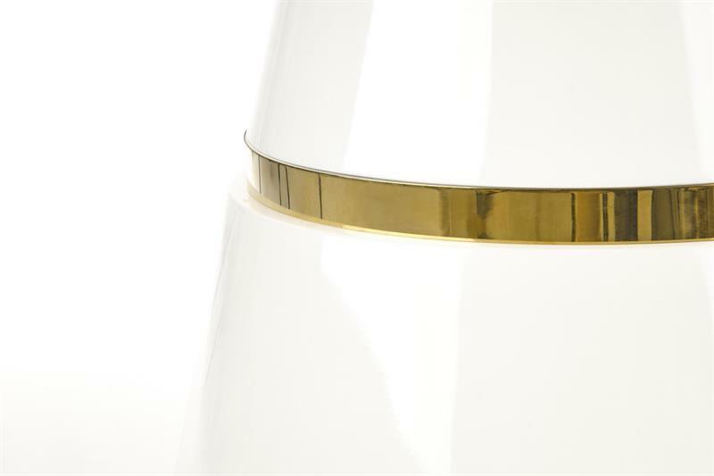 Blagovaonski stol Varam (bijela + zlatna) (za 4 osobe)