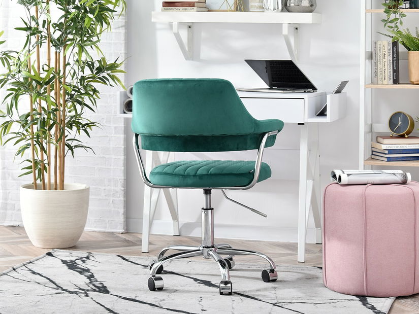 Stolička Merylyn (zelená + chrómová)