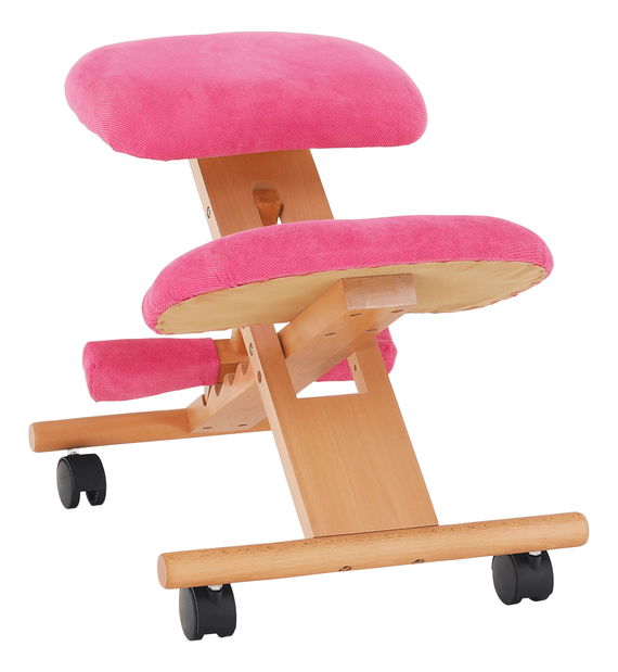 Irodai fotel Grisel (bükk + rózsaszín)