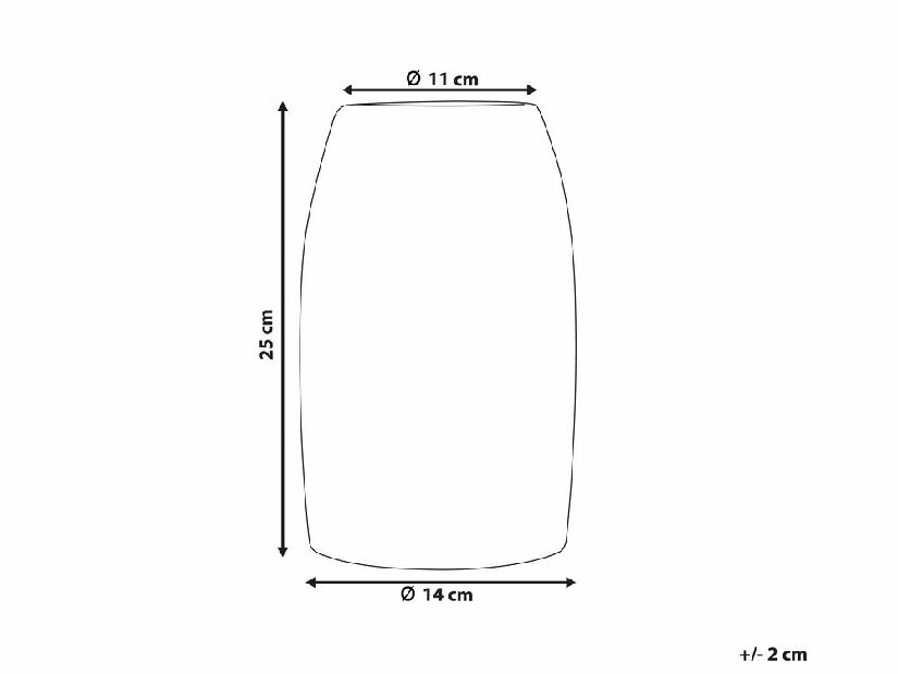 Vaza LAVENA 25 cm (stakloplastika) (bijela)