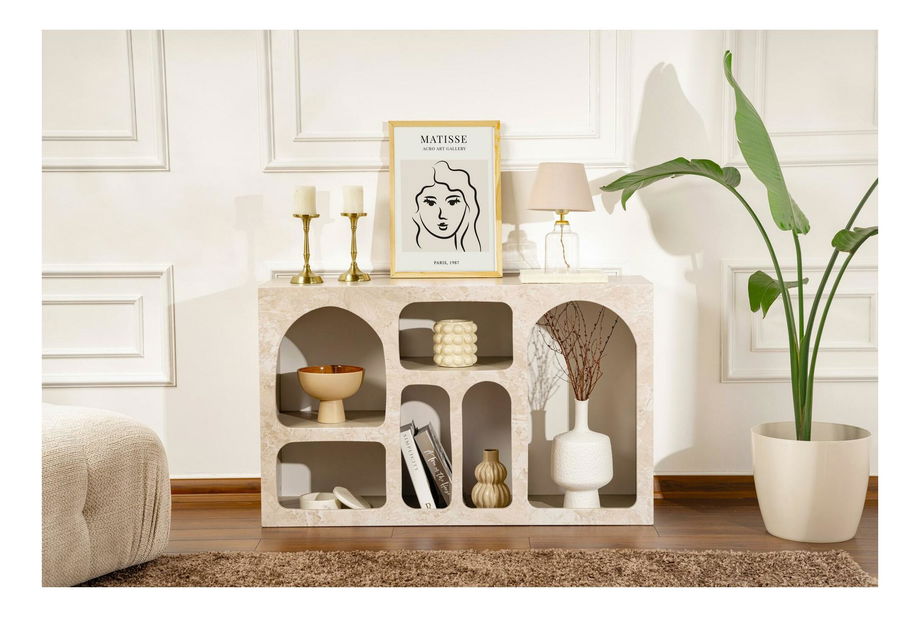 Regál Lotos 120 (travertín + piesková) 