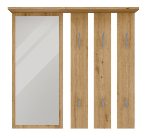 Vešiakový panel Oasis 1 (dub artisan) (so zrkadlom)