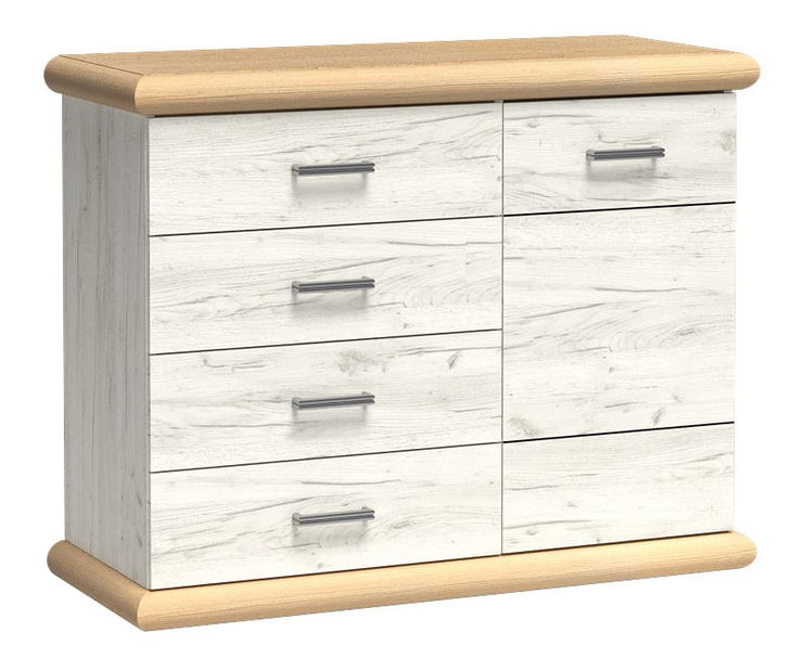 Komoda Kenny 10 (craft biely + craft zlatý)