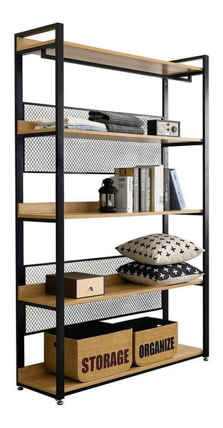 Regál KILOM (akácia + čierna)