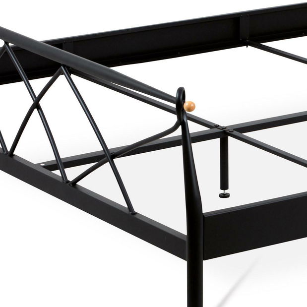 Pat metalic 180x200 Bowden (negru mat)