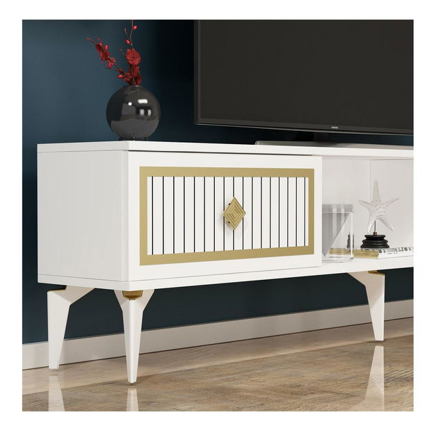 TV stolić/ormarić Kututa 2 (bijela + zlatna)