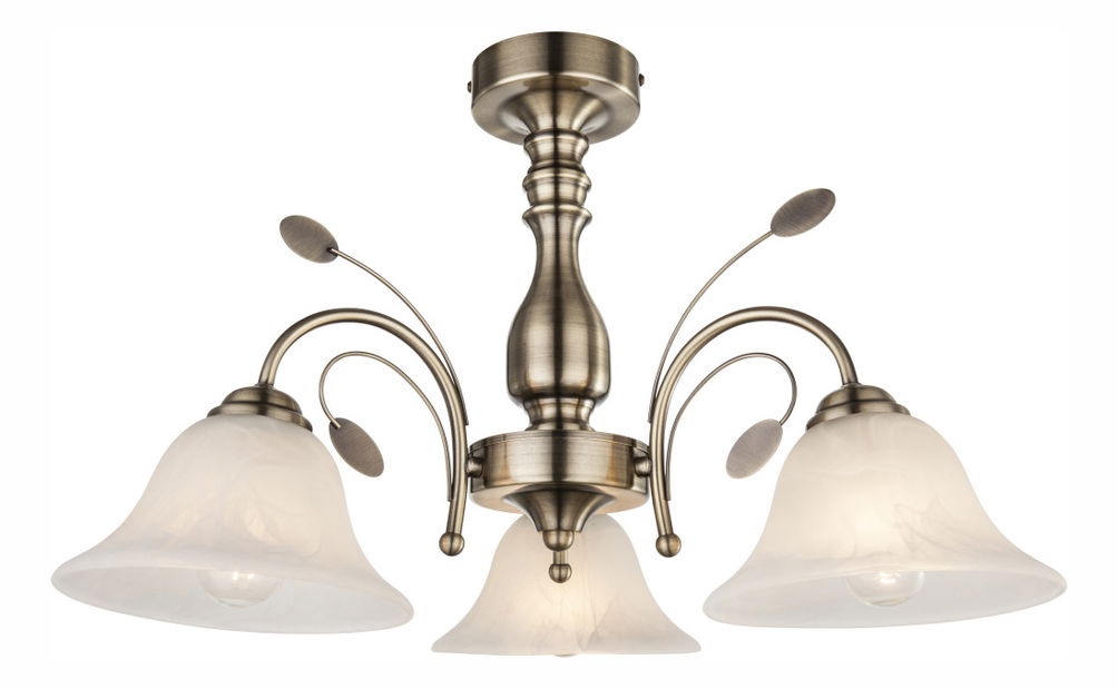 Mennyezeti/Fali lámpa Posadas 69007-3 (klasszikus) (réz + alabástrom)