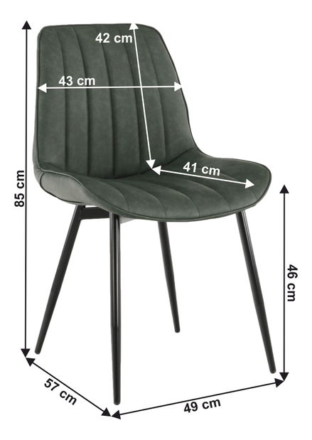 Jedálenská stolička Halana (zelená)