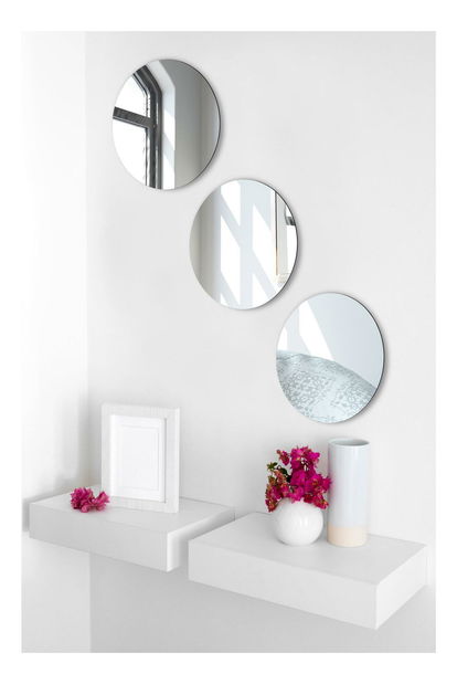 Set 3ks. zrkadiel Moluvu 3 (strieborná) 