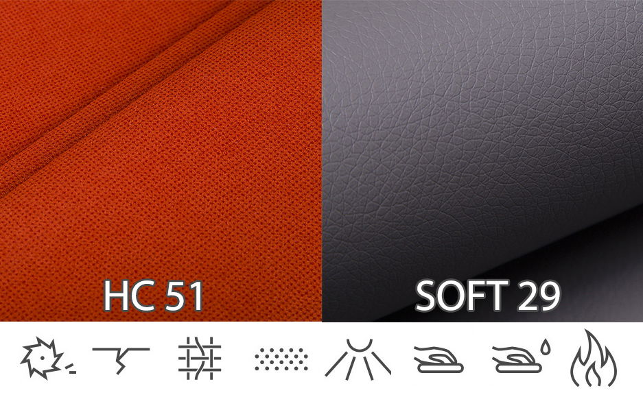 Kutna garnitura- Tomi (narančasta + siva) (D)