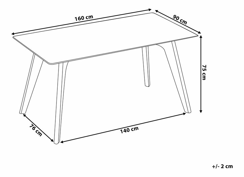 Jedálenský stôl Hudam (pre 6 osôb) (priehľadná)