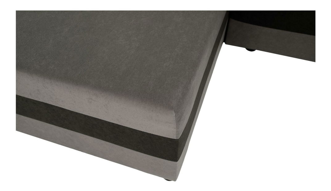 Colțar în formă de U Paulati (gri + negru) (extensibil cu sp. depozitare)