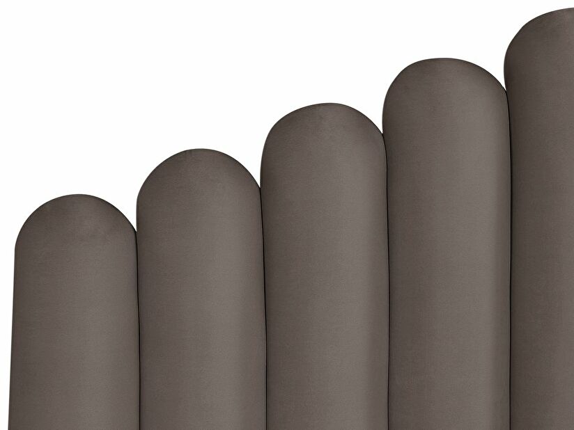 Manželská posteľ 140 cm Valhala (béžová) (s roštom a úložným priestorom)