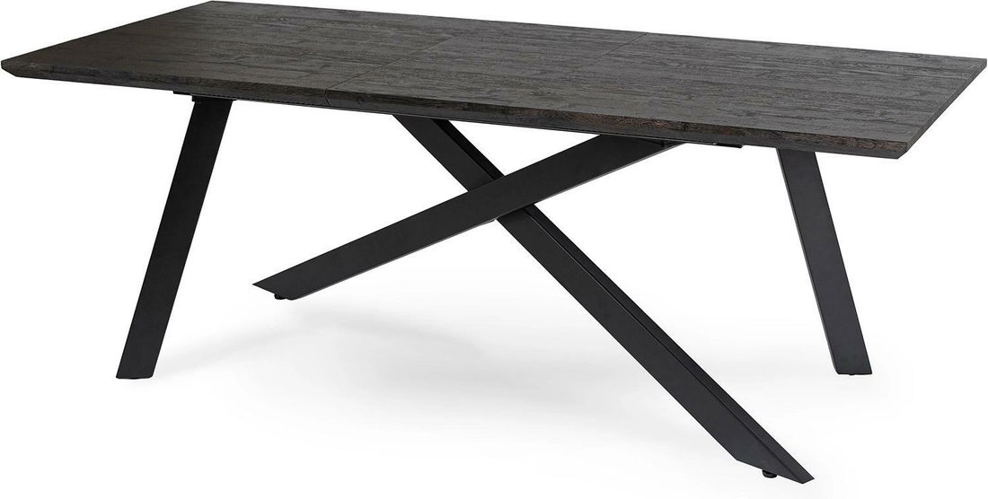 Masă sufragerie extensibilă Hinchandose (negru) (pentru 6-10 persoane)