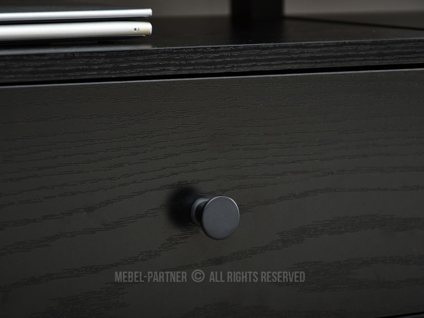 TV stolík/skrinka Elena (čierne drevo + čierna)