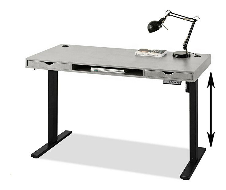 PC asztal Osto 140 (beton + fehér)
