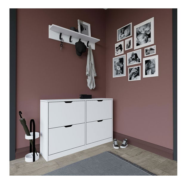 Botník (skrinka na topánky) Durun (biela matná)