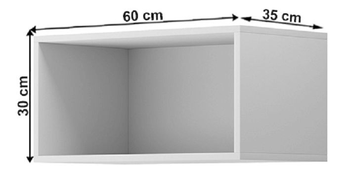 Uzavretá polička Svaren ER 60 (biela)