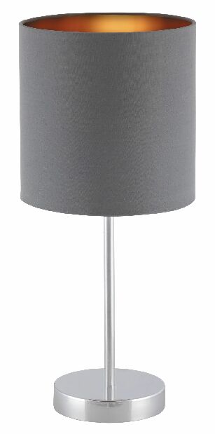 Stolová lampa Monica 2538 (sivá + zlatá + chrómová)