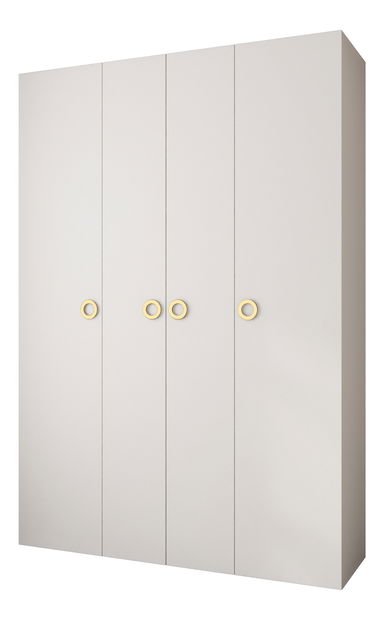 Ruhásszekrény 170 cm Carmela 40-1 (fehér + arany)