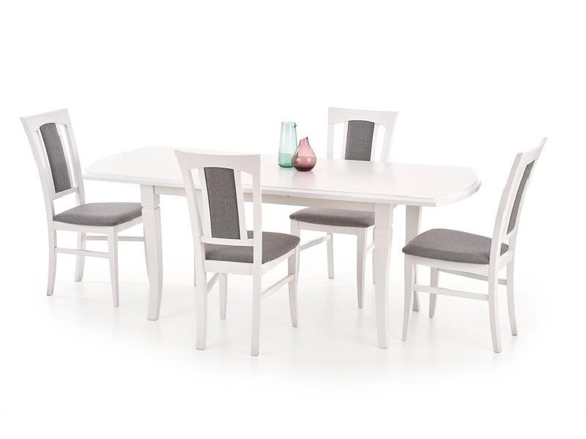 Blagovaonski stol na razvlačenje 160-240 cm Fanny (bijela) (za 6 do 8 osoba)
