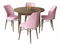 Jedálenský set Roxie (orech barokový + ružová) (pre 4 osoby)