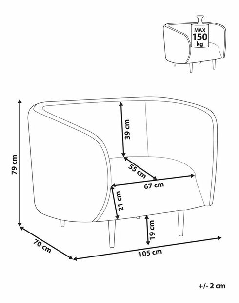 Fotoliu Leon (bej + Auriu)
