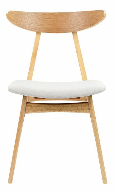 Set 2 buc scaune sufragerie Lynza (lemn deschis + gri deschis)