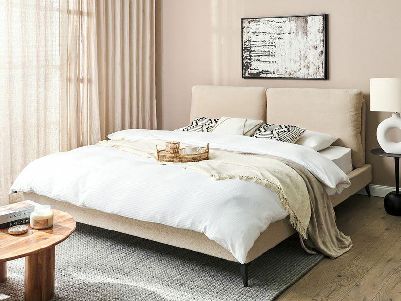 Manželská posteľ 180 cm Mellody (béžová) (s roštom)