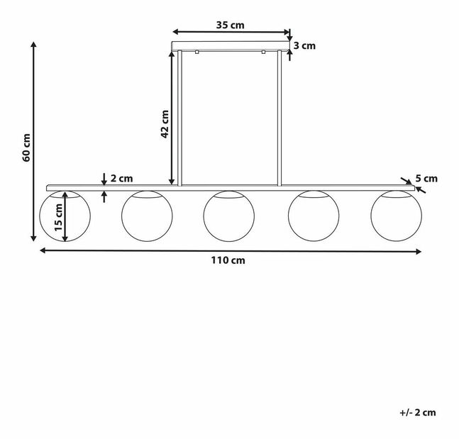 Závesné svietidlo Zuzuli (zlatá) 