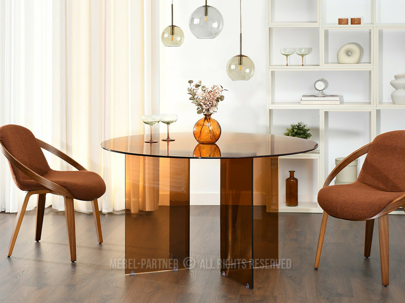 Masă sufragerie Abunda (sticlă)