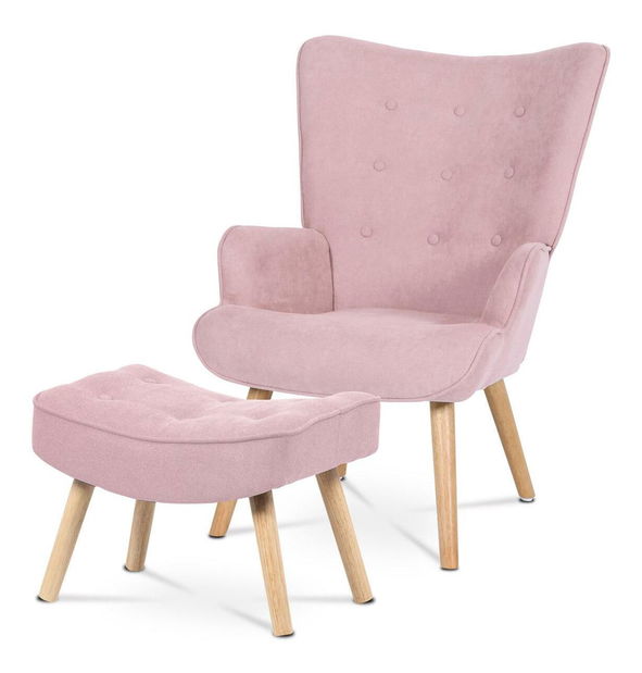 Fotoliu cu suport picioare Avanzabamos (roz)