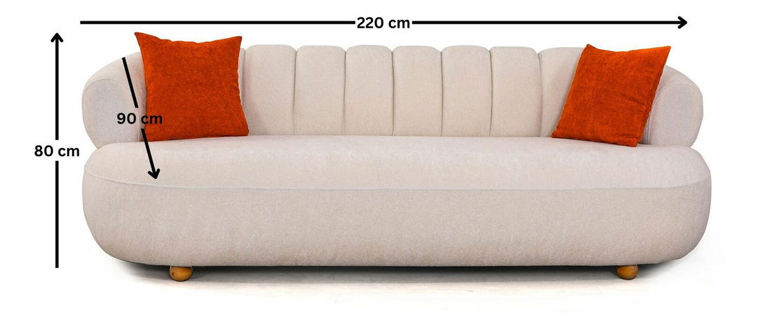 Pohovka trojsedačka Rome (biela)