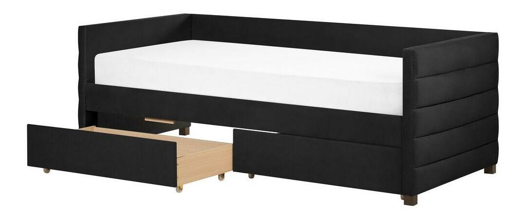 Jednolôžková posteľ 200 x 90 cm Marza (čierna)