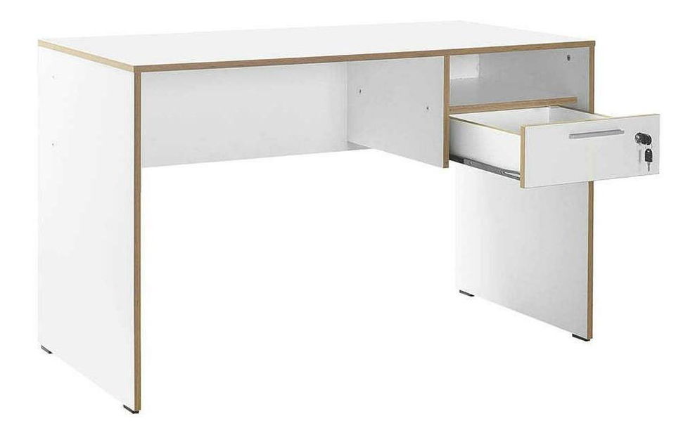 Masă PC Calliope 2 (alb + stejar) 