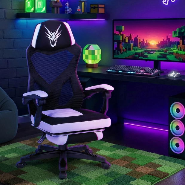 Felső fotel Brodel (fekete + fehér) 