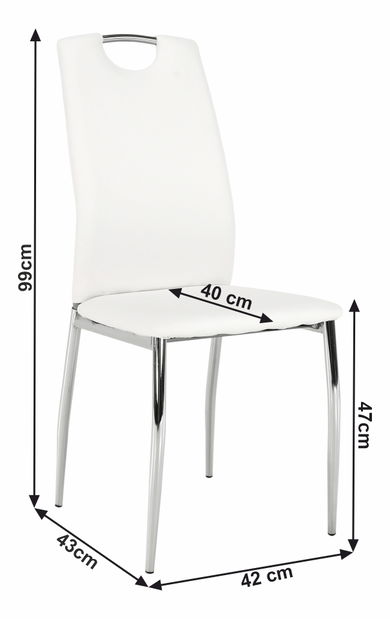 Set 4 ks. jedálenských stoličiek Eglish (biela) *bazár