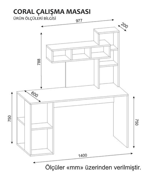 Masă PC Carla (Alb + Nuc)