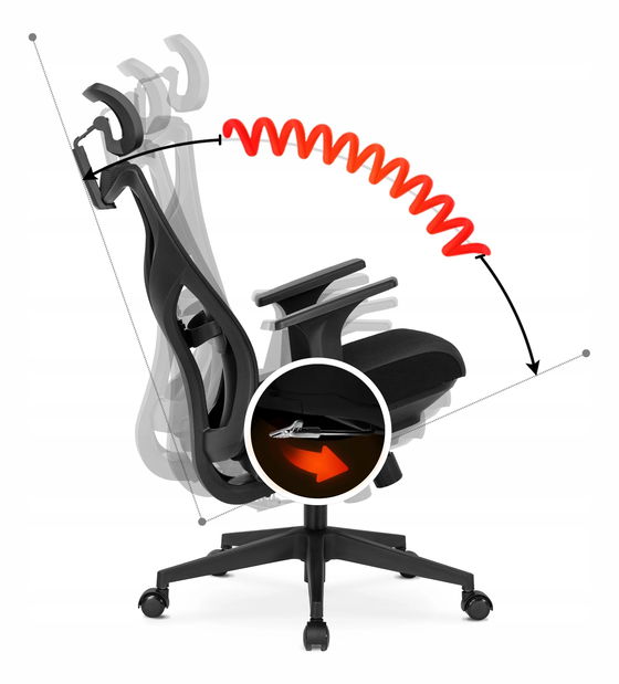 Uredska fotelja Salario (crna) 